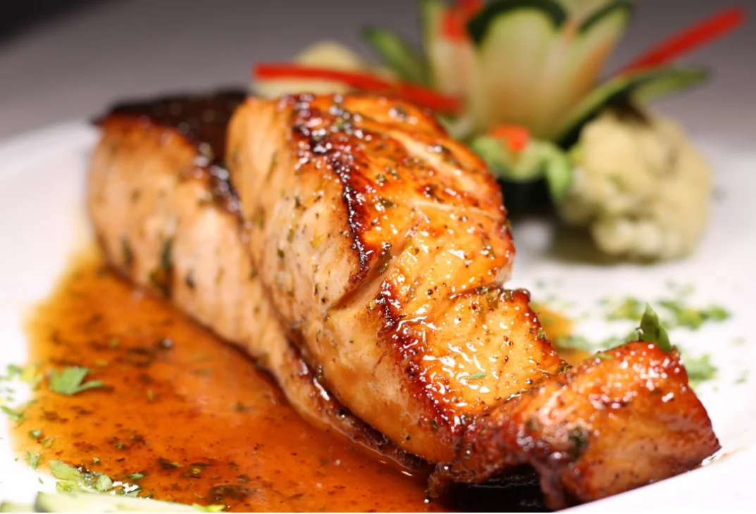 Honey Garlic Glazed Salmon - Mace