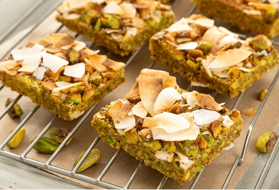 Oat and Pistachio Squares - Mace