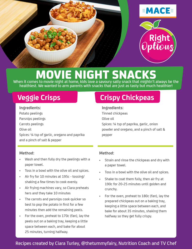 MACE Right Options Movie Night Snacks Recipe